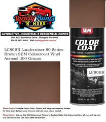 LC80BR Landcruiser 80 Series Brown SEM Colourcoat Vinyl Aerosol 300 Grams