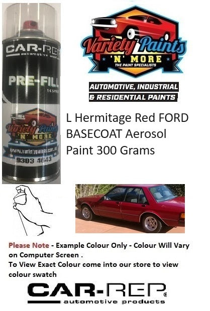 L Hermitage Red FORD BASECOAT Aerosol Paint 300 Grams
