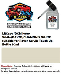 LRC354 /DCM Ivory White/DAVOS/CHAMONIX WHITE Suitable for Rover Acrylic Touch Up Bottle 50ml