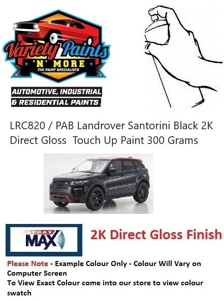 LRC820 / PAB Landrover Santorini Black 2K Direct Gloss  Touch Up Paint 300 Grams