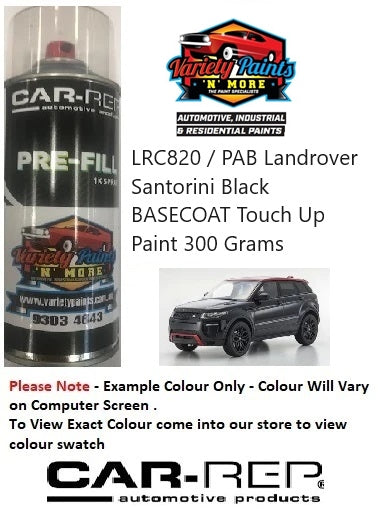 LRC820 / PAB Landrover Santorini Black BASECOAT Touch Up Paint 300 Grams