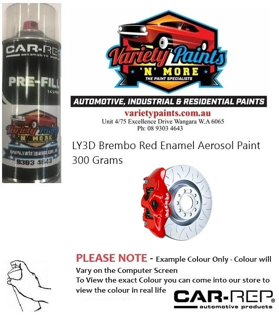 LY3D Brembo Red Enamel Aerosol Paint 300 Grams