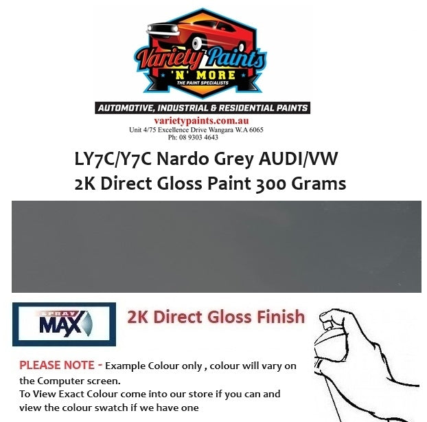 LY7C/Y7C Nardo Grey AUDI/VW 2K Direct Gloss Paint 300 Grams