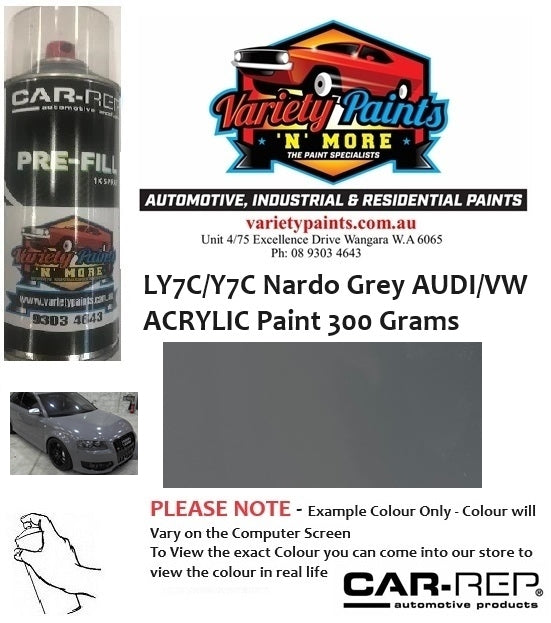 LY7C/Y7C Nardo Grey AUDI/VW ACRYLIC Paint 300 Grams
