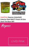 Livid Pink Haymes Solashield Exterior Paint MATT Finish 10 Litre Dark Tint Base DKT