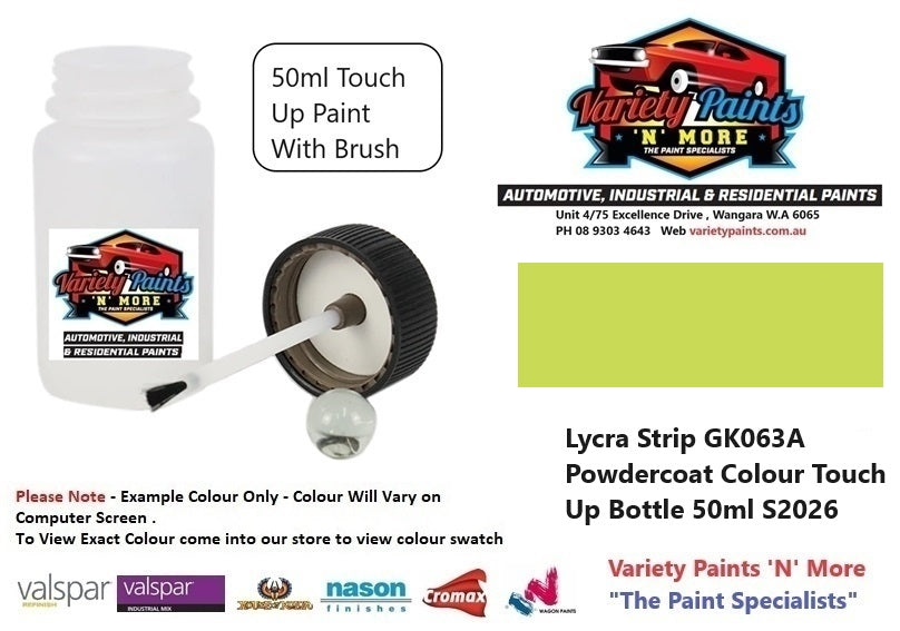 Lycra Strip GK063A Powdercoat Colour Touch Up Bottle 50ml S2026