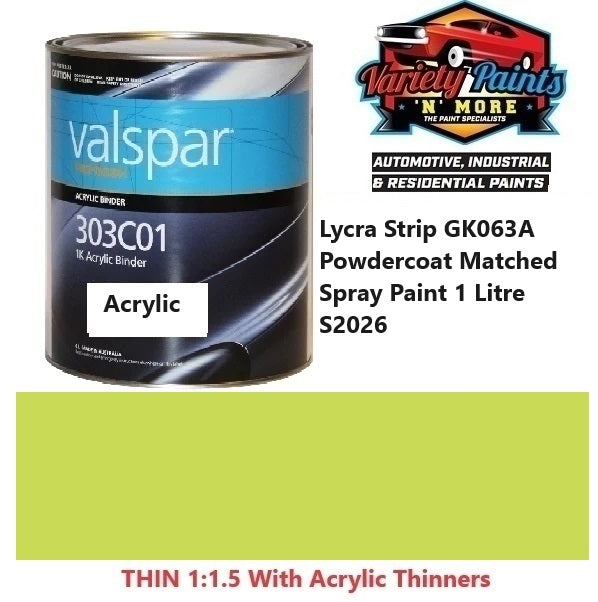 Lycra Strip GK063A Powdercoat Matched Spray Paint 1 Litre  S2026