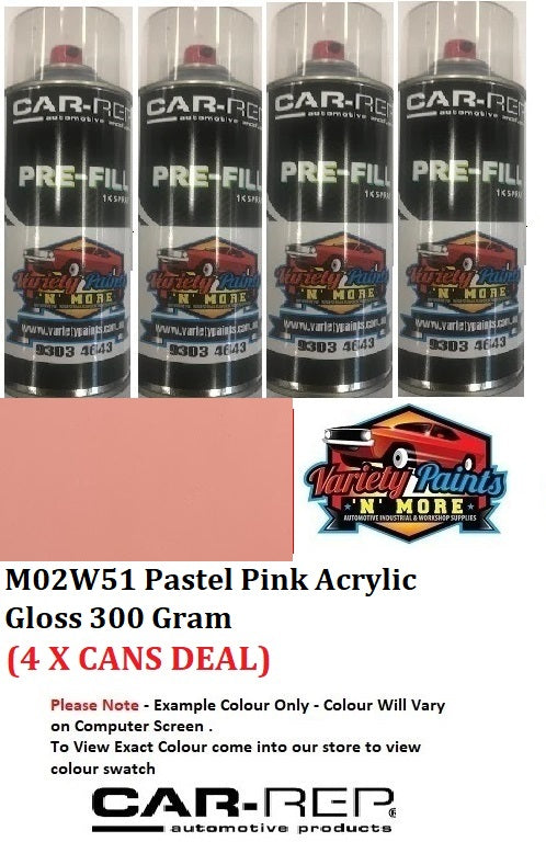 M02W51 Pastel Pink Acrylic Gloss 300 Gram (4 x cans deal)