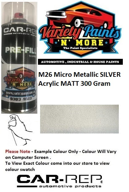 M26 Micro Metallic SILVER Acrylic MATT 300 Gram