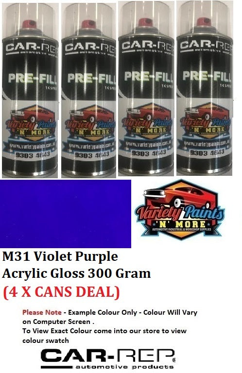 M31 Violet Purple Acrylic Gloss 300 Gram (4 x Cans Deal)