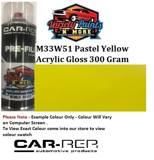 M33W51 Pastel Yellow Acrylic Gloss 300 Gram 1IS MS SHELF