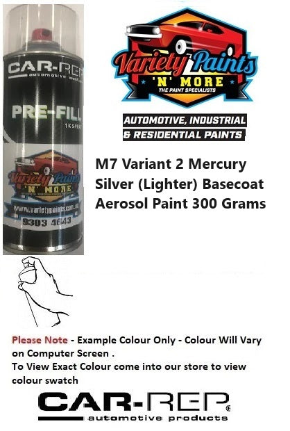 M7 Variant 2 Mercury Silver (Lighter) Basecoat Aerosol Paint 300 Grams 2IS 33A