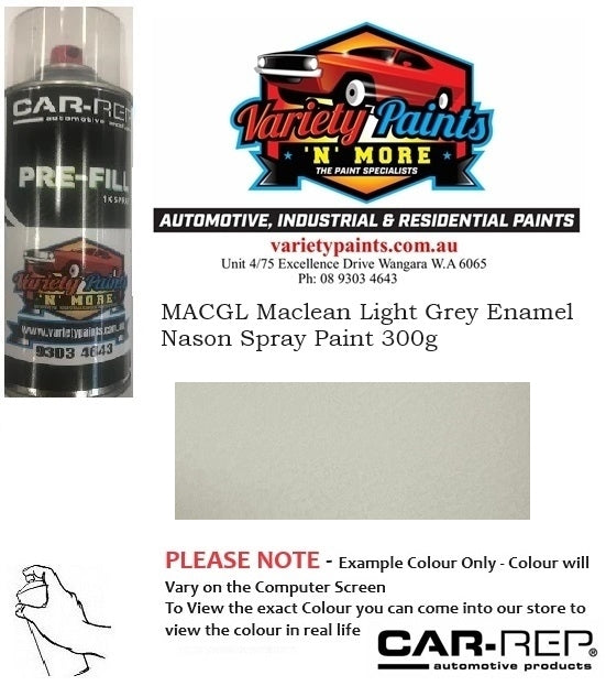 MACGL Maclean Light Grey Enamel Nason Spray Paint 300g