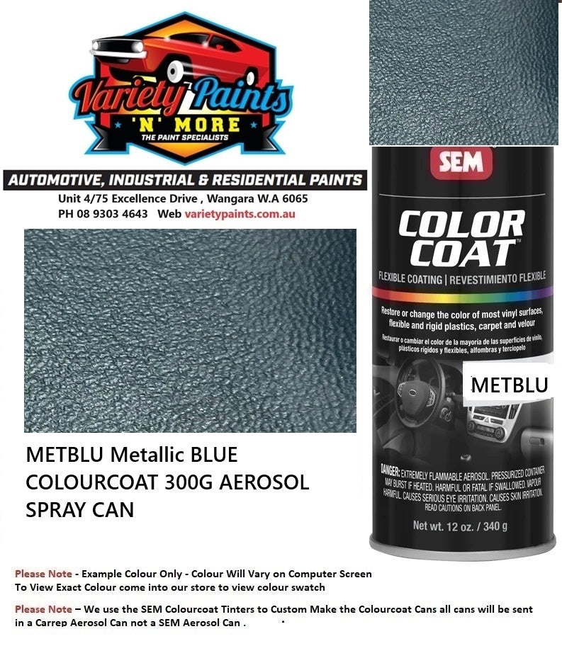 METBLU Metallic BLUE COLOURCOAT 300G AEROSOL SPRAY CAN