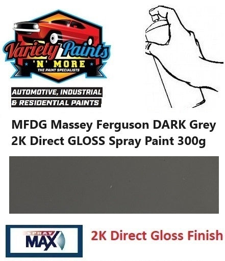 MFDG Massey Ferguson DARK Grey 2K Direct GLOSS Spray Paint 300g 1IS 18A