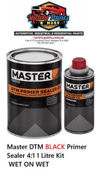 Master DTM BLACK Primer Sealer 4:1 1 Litre Kit WET ON WET