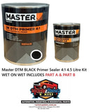 Master DTM BLACK Primer Sealer 4:1 4.5 Litre Kit WET ON WET INCLUDES PART A & PART B