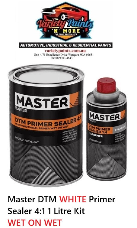 Master DTM GREY Primer Sealer 4:1 1 Litre Kit WET ON WET