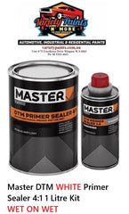 Master DTM WHITE Primer Sealer 4:1 1 Litre Kit WET ON WET