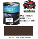 Mission Brown MATT 13589 Powdercoat 4 litre TIN
