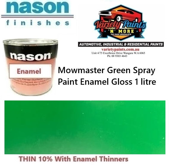 Mowmaster Green Spray Paint Enamel Gloss 1 litre