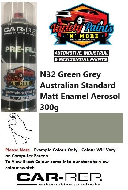 N32 Green Grey Australian Standard MATT Enamel Aerosol 300g