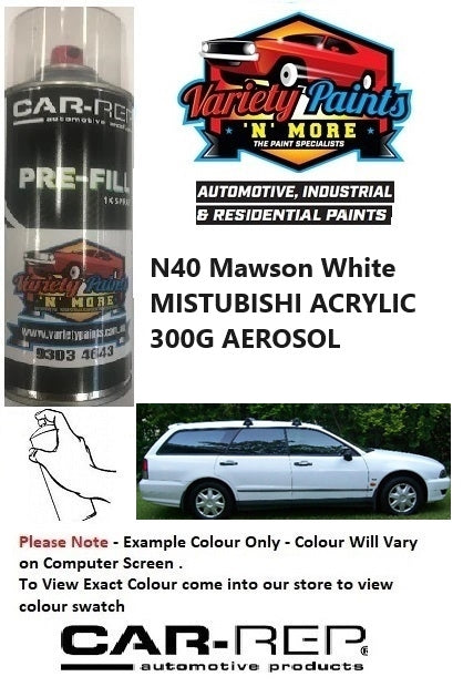 N40 Mawson White MISTUBISHI ACRYLIC 300G AEROSOL