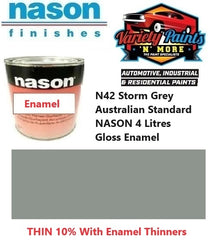 N42 Storm Grey Australian Standard NASON 4 Litres Gloss Enamel