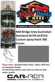 N44 Bridge Grey Australian Standard SATIN ACRYLIC Custom Spray Paint 300 Grams