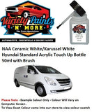 NAA Ceramic White/Karussel White Hyundai Standard Acrylic Touch Up Bottle 50ml with Brush