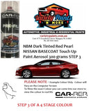 NBM Dark Tinted Red Pearl /Carnelian Red Pearl NISSAN BASECOAT Touch Up Paint Aerosol 300 grams STEP 3
