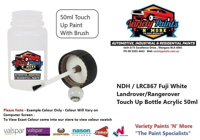 NDH / LRC867 Fuji White Landrover Touch Up Bottle Acrylic 50ml