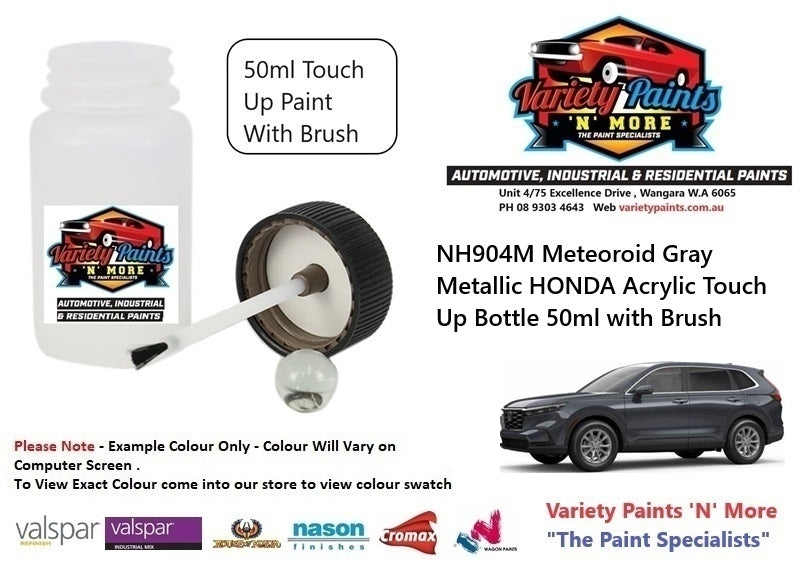 NH904M Meteoroid Gray Metallic HONDA Acrylic Touch Up Bottle 50ml with Brush