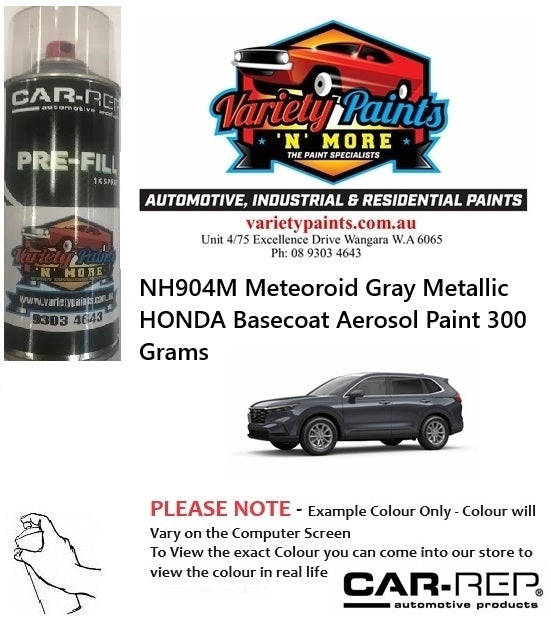 NH904M Meteoroid Gray Metallic HONDA Basecoat Aerosol Paint 300 Grams
