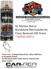 NL Martain Red or Bloodstone Red Suitable for Chery Basecoat 300 Grams **NOTES STEP 3