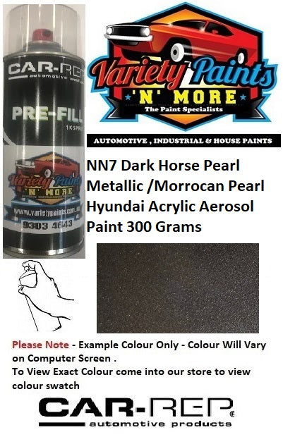 NN7 Dark Horse Pearl Metallic /Morrocan Pearl Hyundai STANDARD ACRYLIC Aerosol Paint 300 Grams
