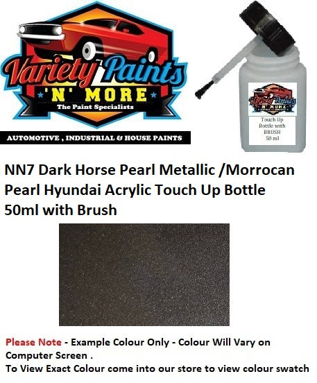 NN7 Dark Horse Pearl Metallic /Morrocan Pearl Hyundai STANDARD Acrylic Touch Up Bottle 50ml with Brush