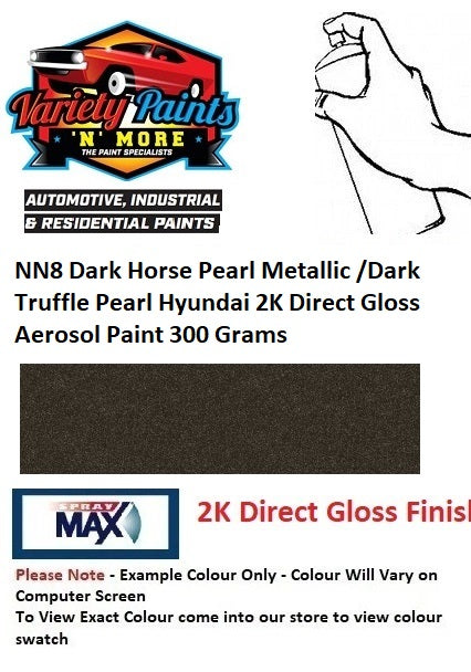 NN8 Dark Horse Pearl Metallic /Dark Truffle Pearl Hyundai 2K Direct Gloss Aerosol Paint 300 Grams