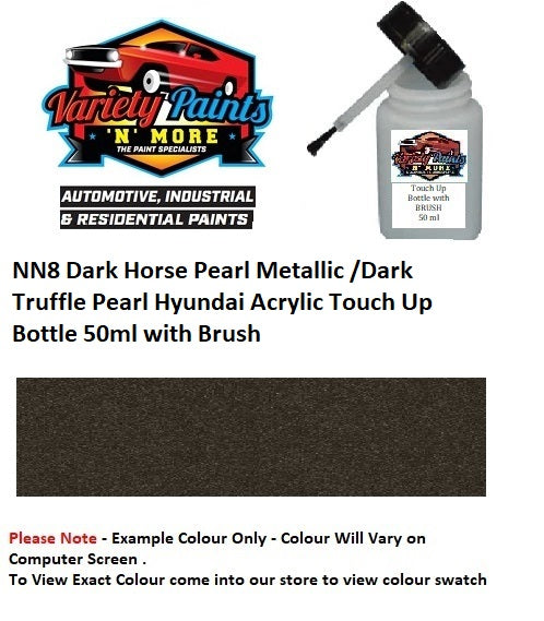NN8 Dark Horse Pearl Metallic /Dark Truffle Pearl Hyundai Acrylic Touch Up Bottle 50ml with Brush
