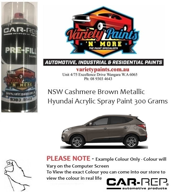 NSW Cashmere Brown Metallic Hyundai Acrylic Spray Paint 300 Grams