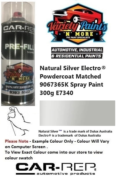 Natural Silver Electro® Powdercoat Matched 9067365K Spray Paint 300g E7340