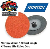 Norton 50mm 120 Grit Single X-Treme Life Roloc Disc 43386