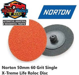 Norton 50mm 60 Grit Single X-Treme Life Roloc Disc 62322