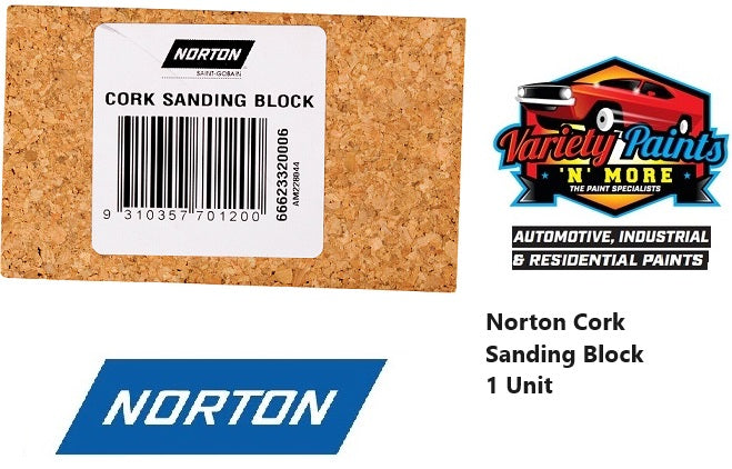 Norton Cork Sanding Block 1 Unit AM228044