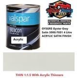 OYSGRE Oyster Grey Satin Acrylic 4 Litre