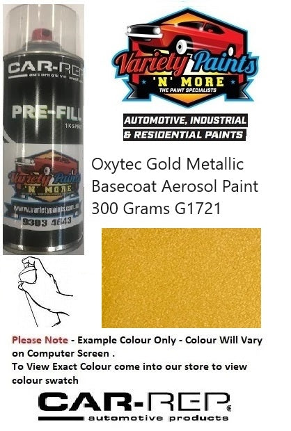 Oxytec Gold Metallic Basecoat Aerosol Paint 300 Grams G1721