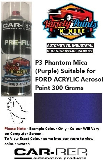 P3 Phantom Mica (Purple) Suitable for FORD ACRYLIC Aerosol Paint 300 Grams
