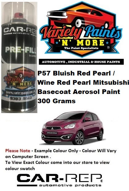 P57 Bluish Red Pearl / Wine Red Pearl Mitsubishi Basecoat Aerosol Paint 300 Grams