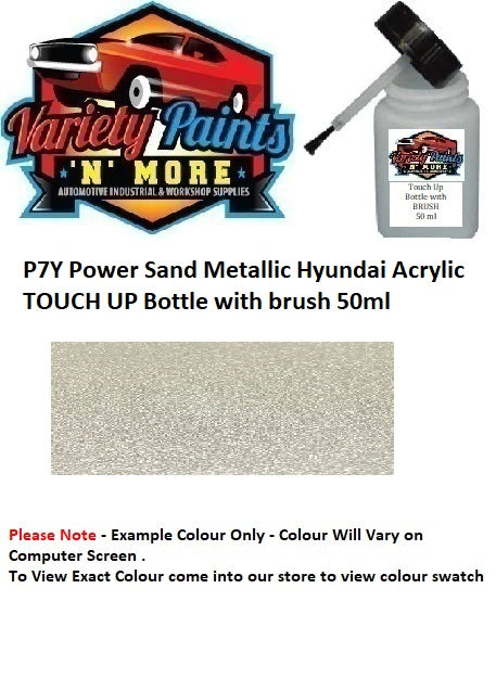 P7Y Power Sand Metallic Hyundai Acrylic Touch Up Bottle with Brush 50ml