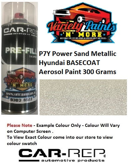 P7Y Power Sand Metallic Hyundai BASECOAT Aerosol Paint 300 Grams